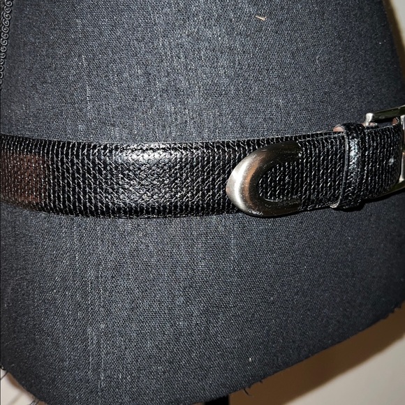 FOOTJOY Women’s Black Leather Belt Silver Tone Solid Brass Buckle Made in Italy main image 9